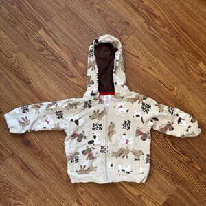 Carter's Just One You Baby Boy Full Zip Hoodie -- BOW WOW Dog Print Size 12M